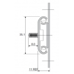 Typ 0115RS- obciążenie do 60 kg na parę, wysuwane linearnie